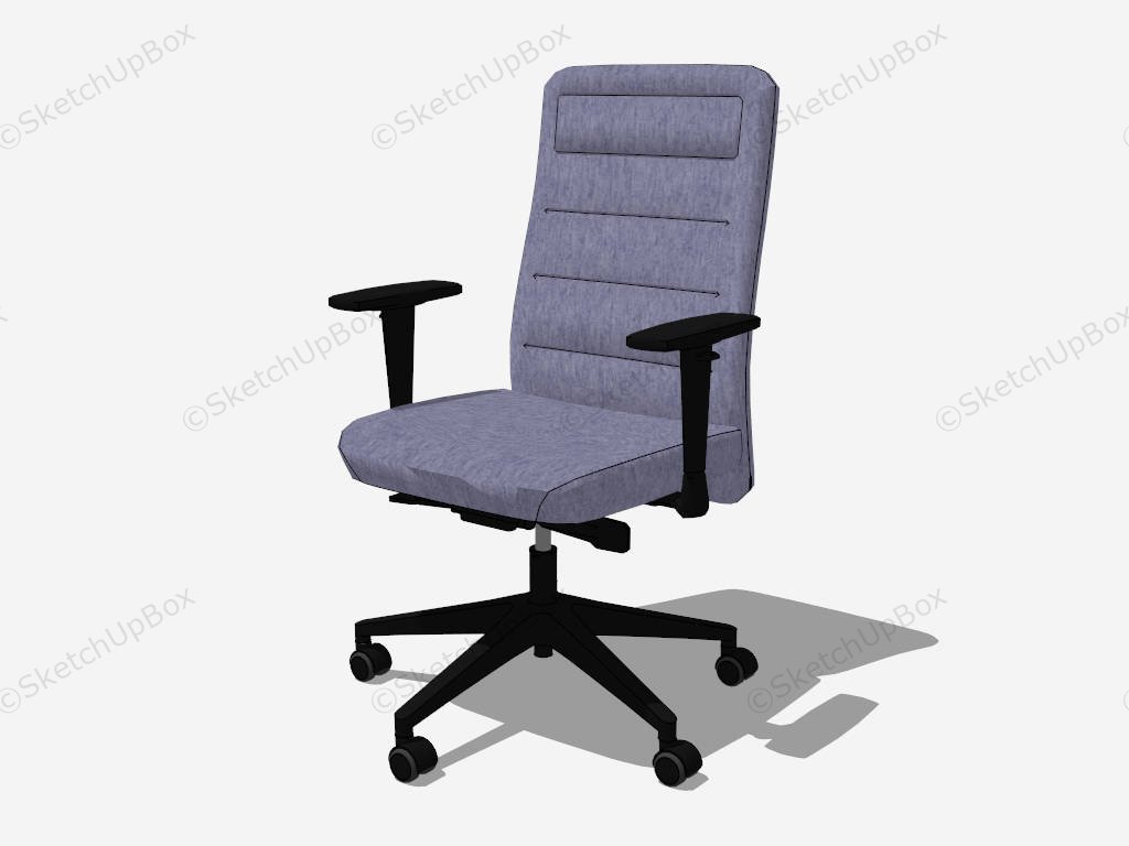 Fabric Executive Swivel Office Chair sketchup model preview - SketchupBox