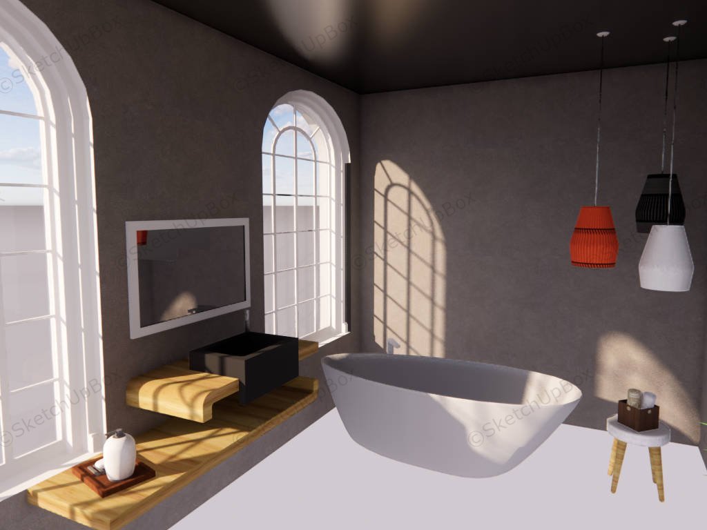 Rectangle Bathroom Design Ideas sketchup model preview - SketchupBox