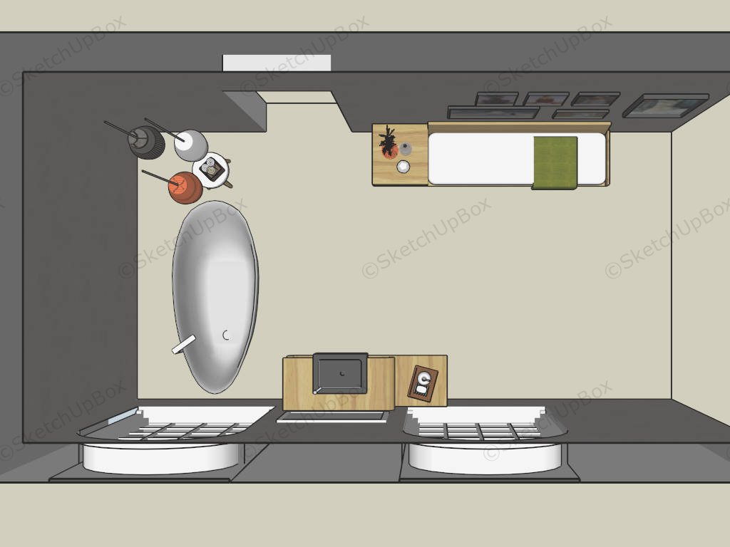Rectangle Bathroom Design Ideas sketchup model preview - SketchupBox