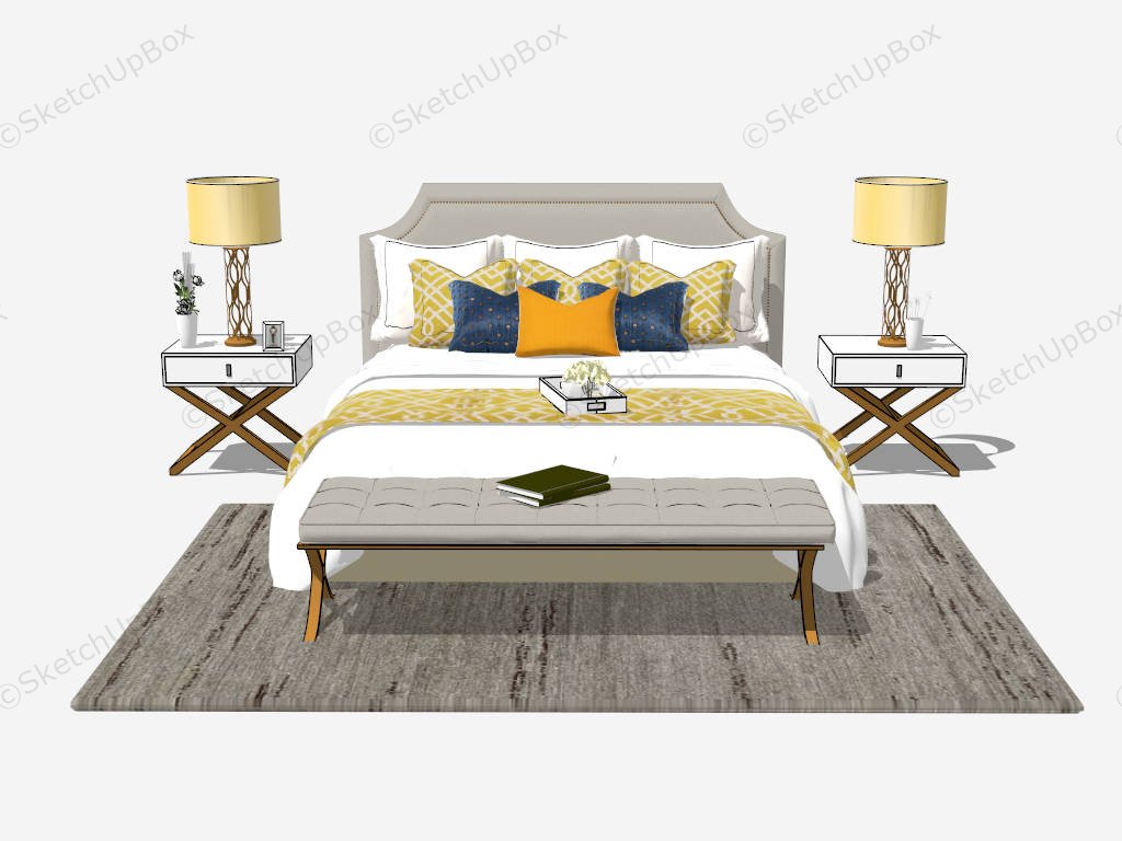 Master Bedroom Furniture Sets sketchup model preview - SketchupBox