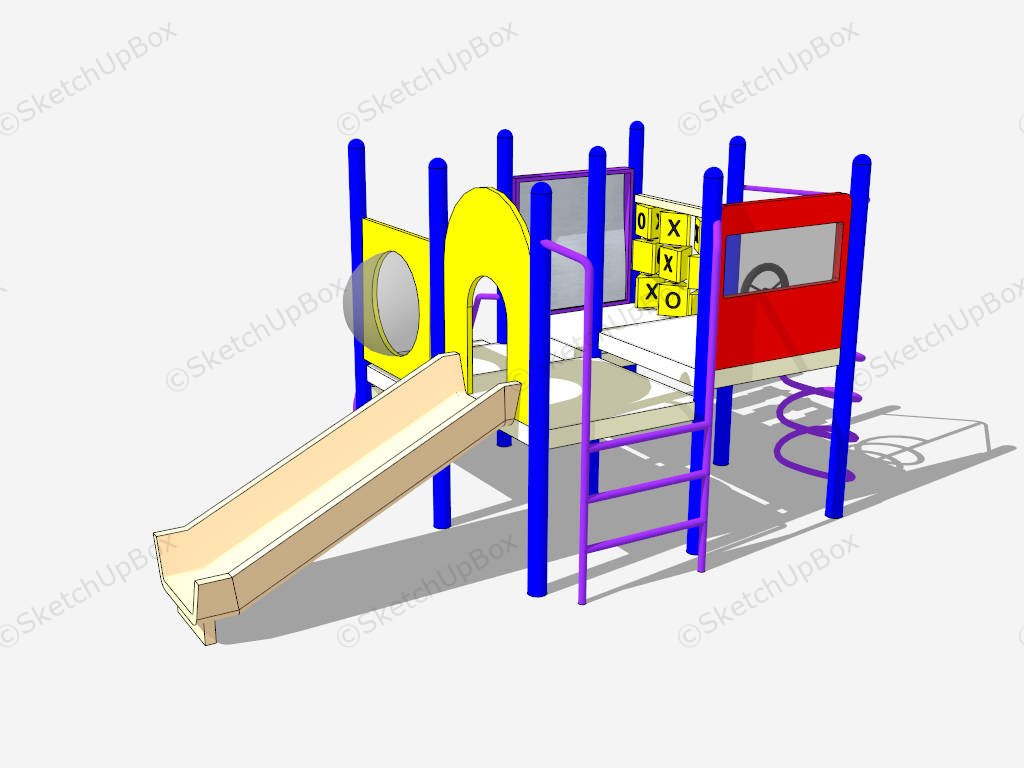 Outdoor Play Structure sketchup model preview - SketchupBox