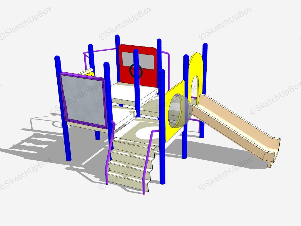 Outdoor Play Structure sketchup model preview - SketchupBox