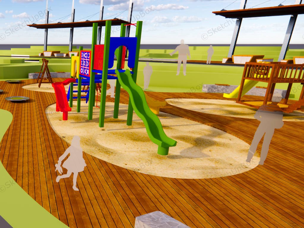 Small Park Playground Plan sketchup model preview - SketchupBox