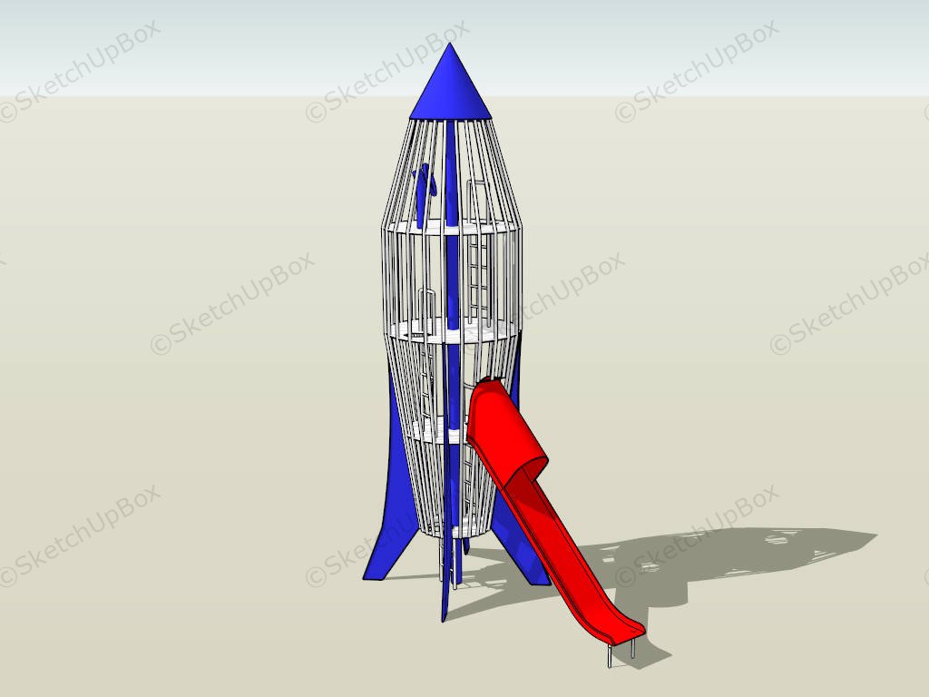 Metal Rocket Ship Playground sketchup model preview - SketchupBox