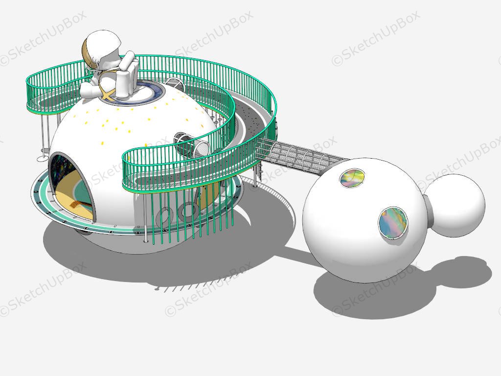 Astrodog Space Themed Playground sketchup model preview - SketchupBox