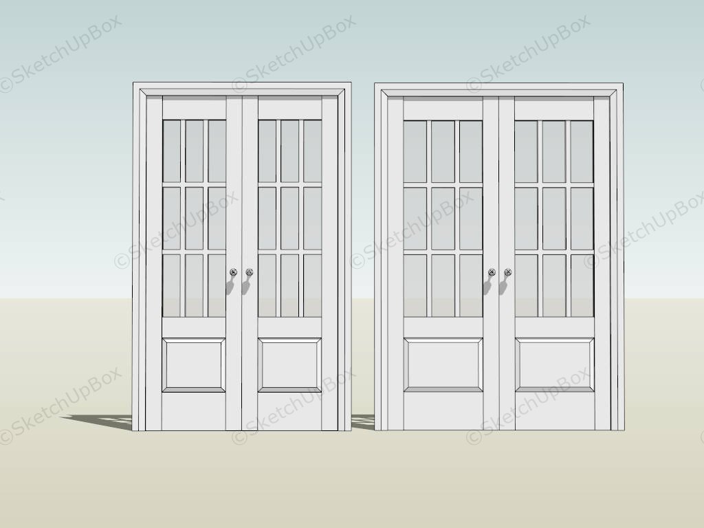 French Patio Doors sketchup model preview - SketchupBox