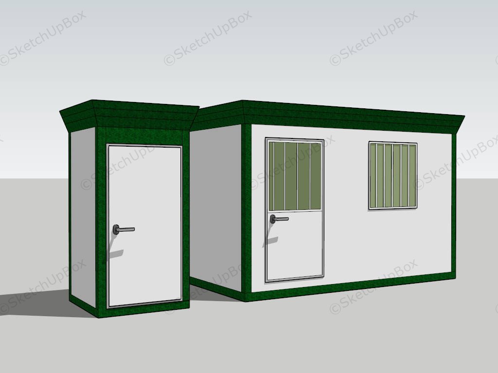 Small Container Cabin sketchup model preview - SketchupBox