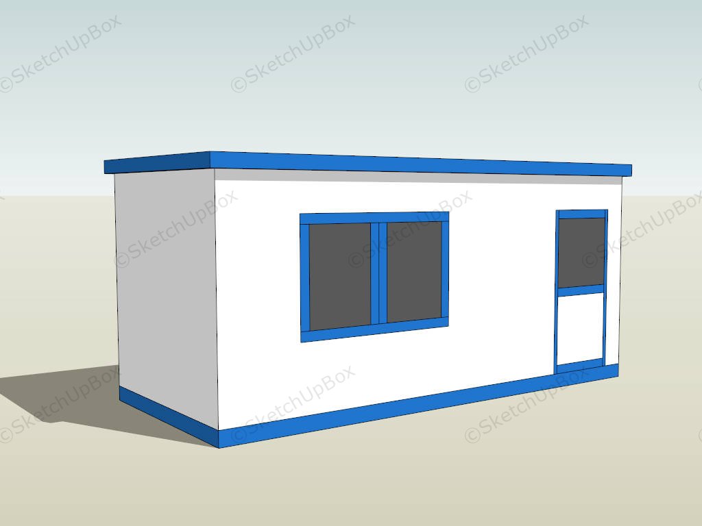 Shipping Container Cabin sketchup model preview - SketchupBox