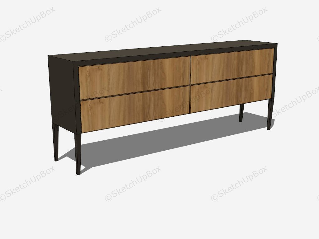 Modern TV Consoles Cabinet sketchup model preview - SketchupBox