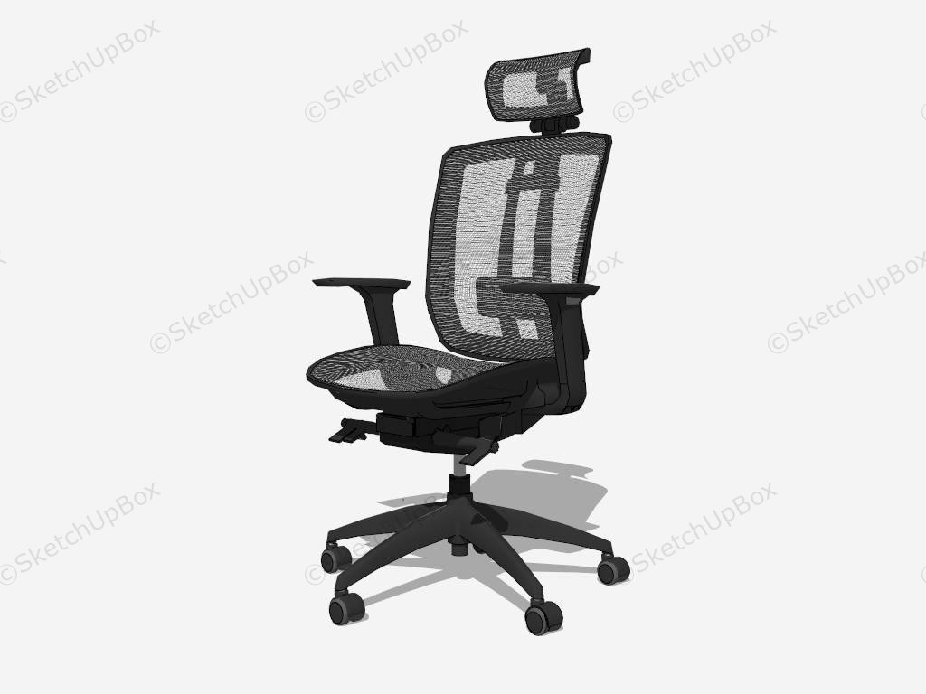 Full Mesh Ergonomic Office Chair sketchup model preview - SketchupBox