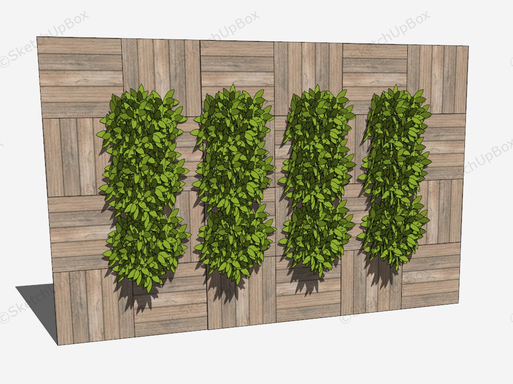 Indoor Living Green Wall sketchup model preview - SketchupBox