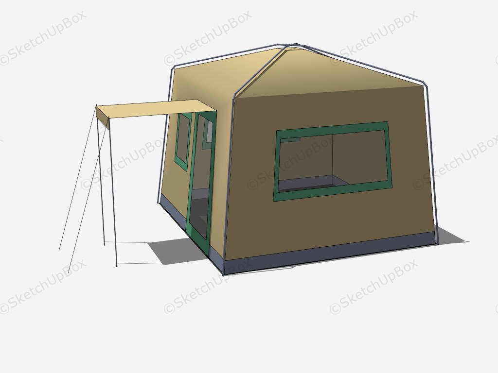 Square Tent sketchup model preview - SketchupBox