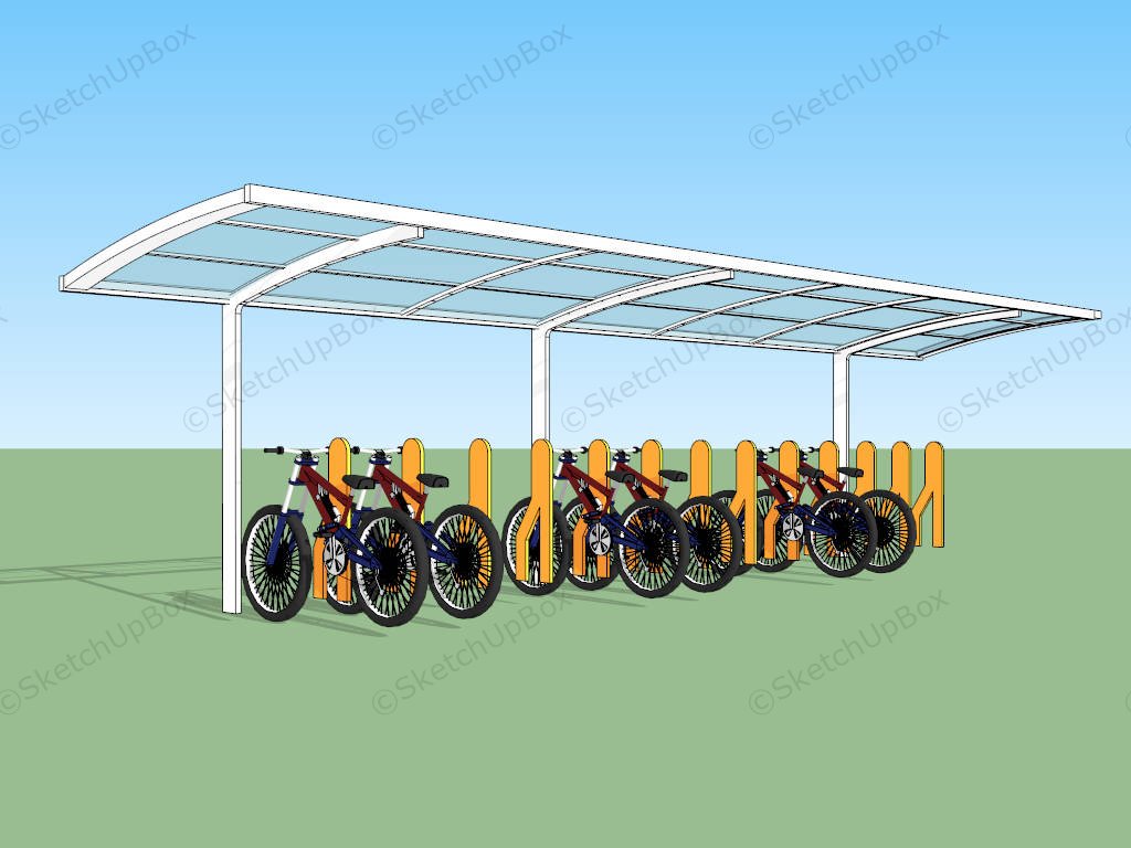 Bike Canopy Shelter sketchup model preview - SketchupBox