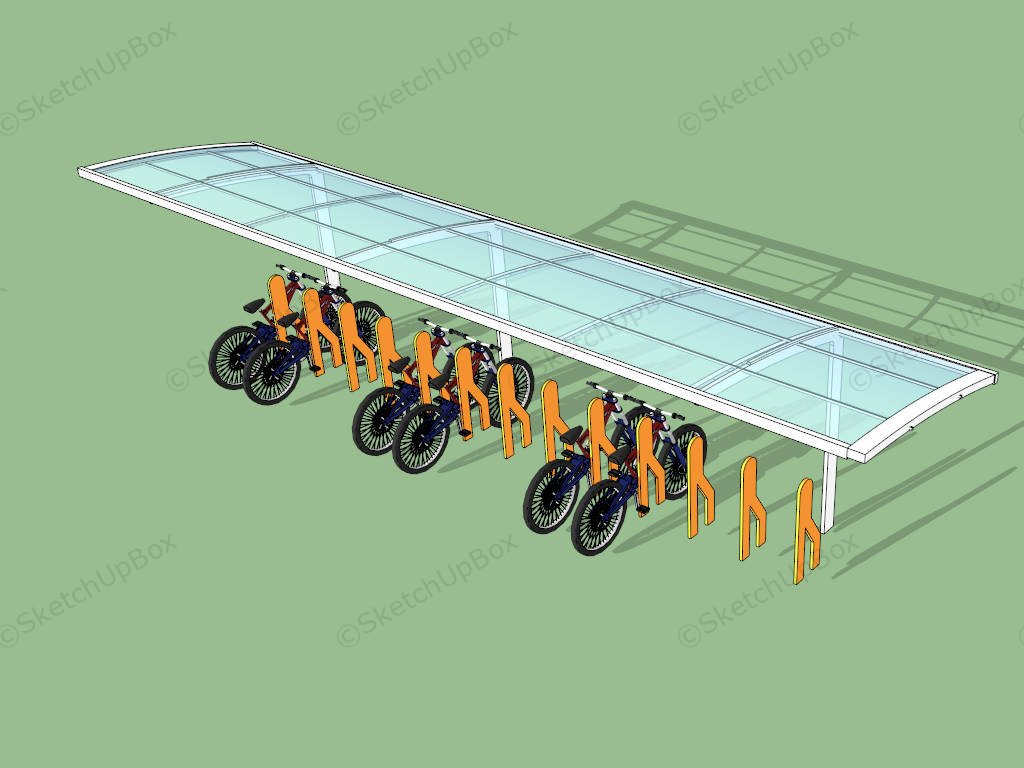 Bike Canopy Shelter sketchup model preview - SketchupBox
