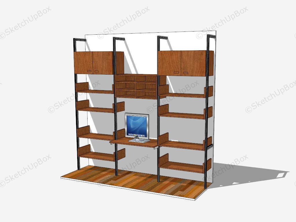 Metal File Storage Shelves sketchup model preview - SketchupBox