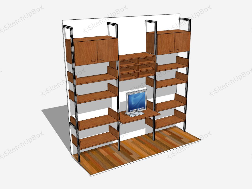 Metal File Storage Shelves sketchup model preview - SketchupBox
