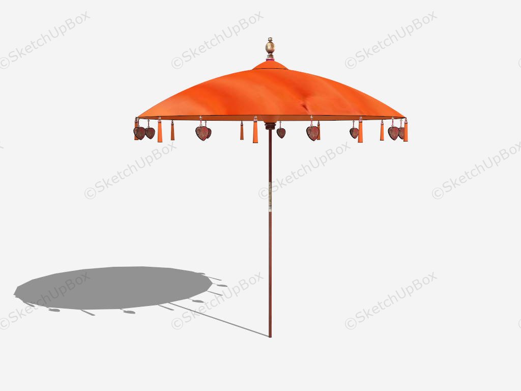 Orange Patio Umbrella sketchup model preview - SketchupBox