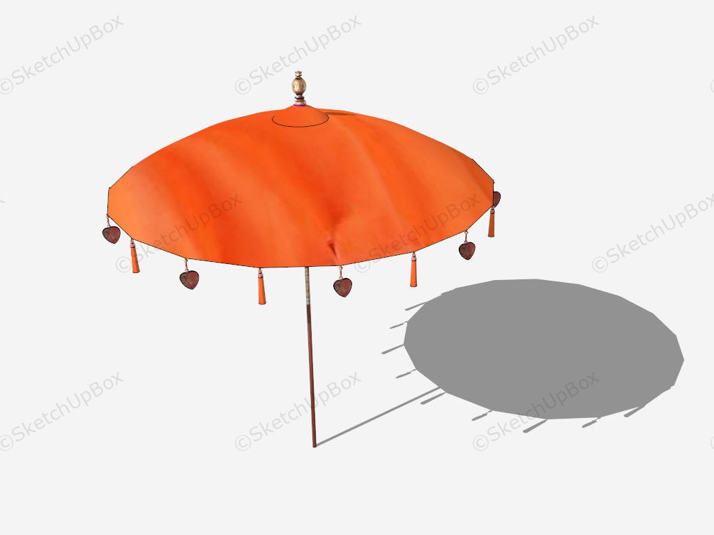 Orange Patio Umbrella sketchup model preview - SketchupBox