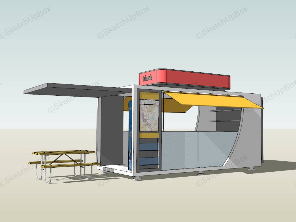 Street Food Kiosk Design Idea sketchup model preview - SketchupBox