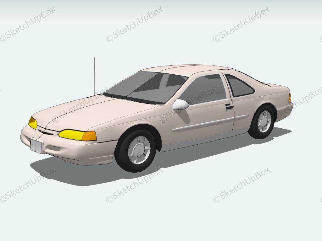 1995 Ford Thunderbird sketchup model preview - SketchupBox