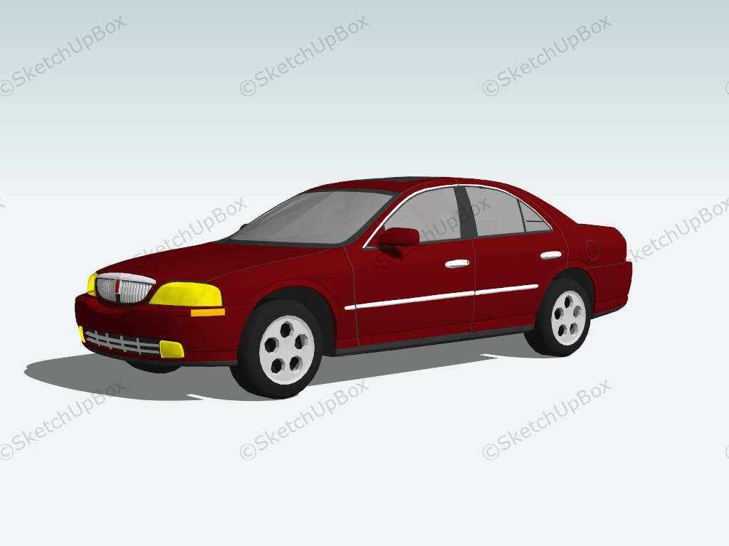 1996 Lincoln Town Car sketchup model preview - SketchupBox