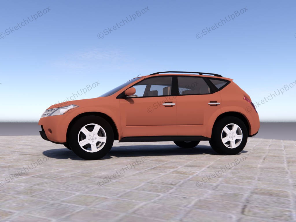 Nissan Murano Orange sketchup model preview - SketchupBox