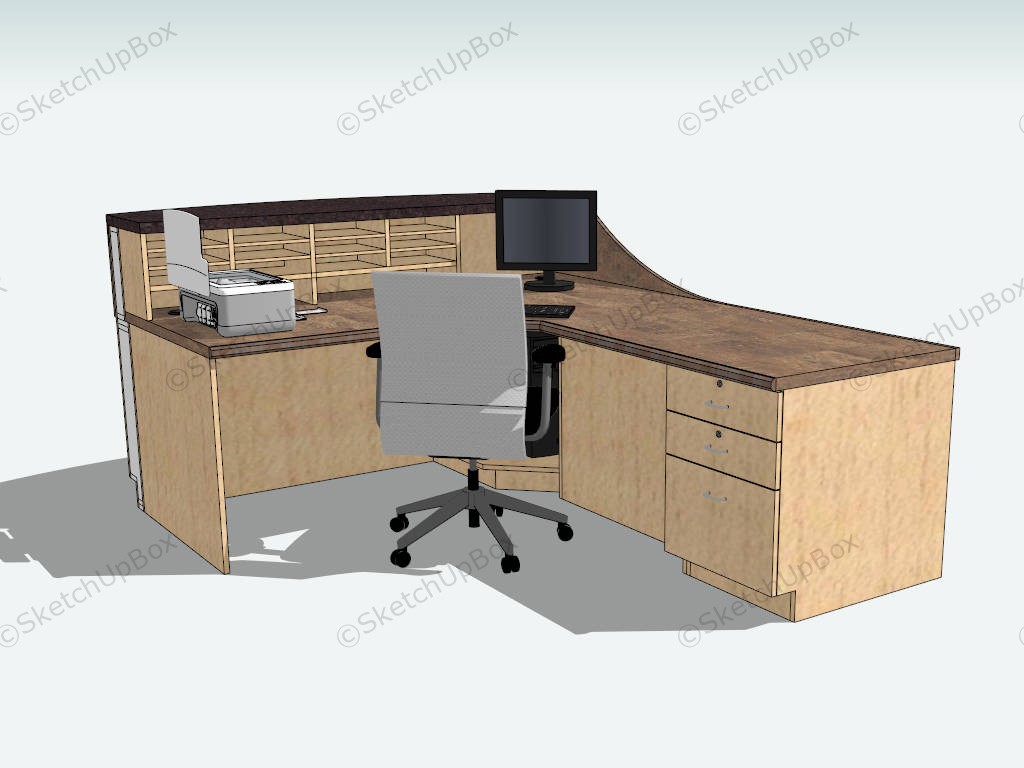 Retail Store Reception Desk Idea sketchup model preview - SketchupBox