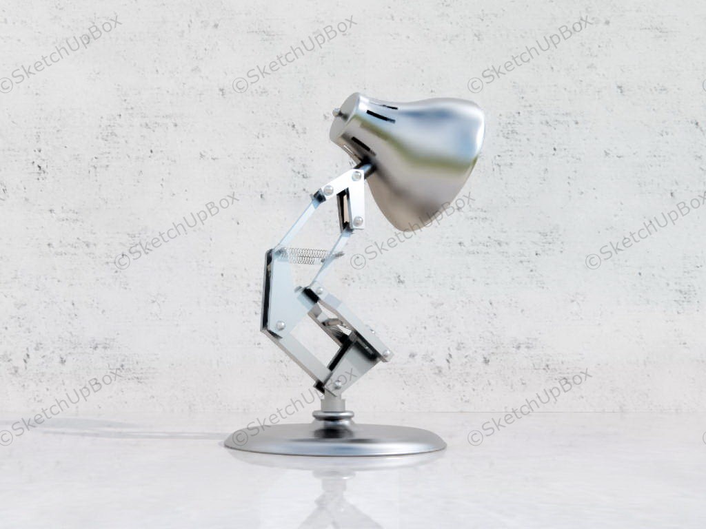 Brushed Steel Desk Lamp sketchup model preview - SketchupBox