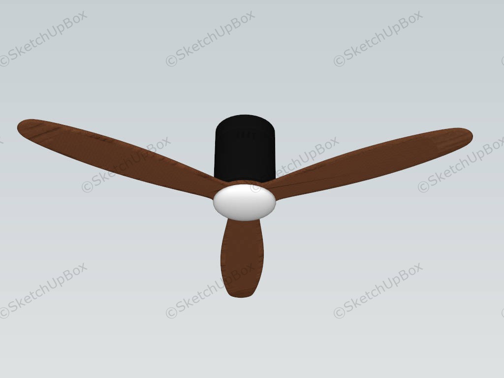 Ceiling Fan With Light sketchup model preview - SketchupBox