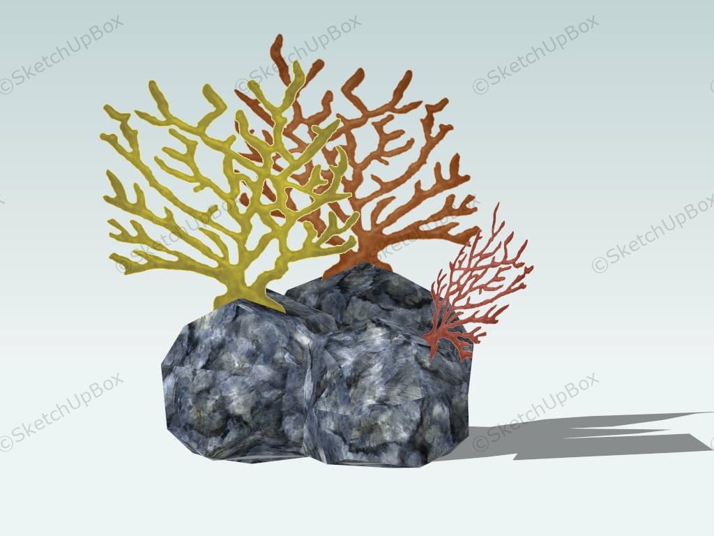 Coral Reef Rock sketchup model preview - SketchupBox