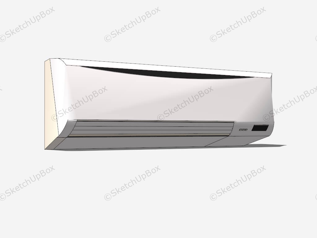 Indoor Air Conditioner Wall Unit sketchup model preview - SketchupBox