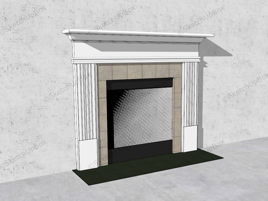 Fireplace Mantel Kits sketchup model preview - SketchupBox