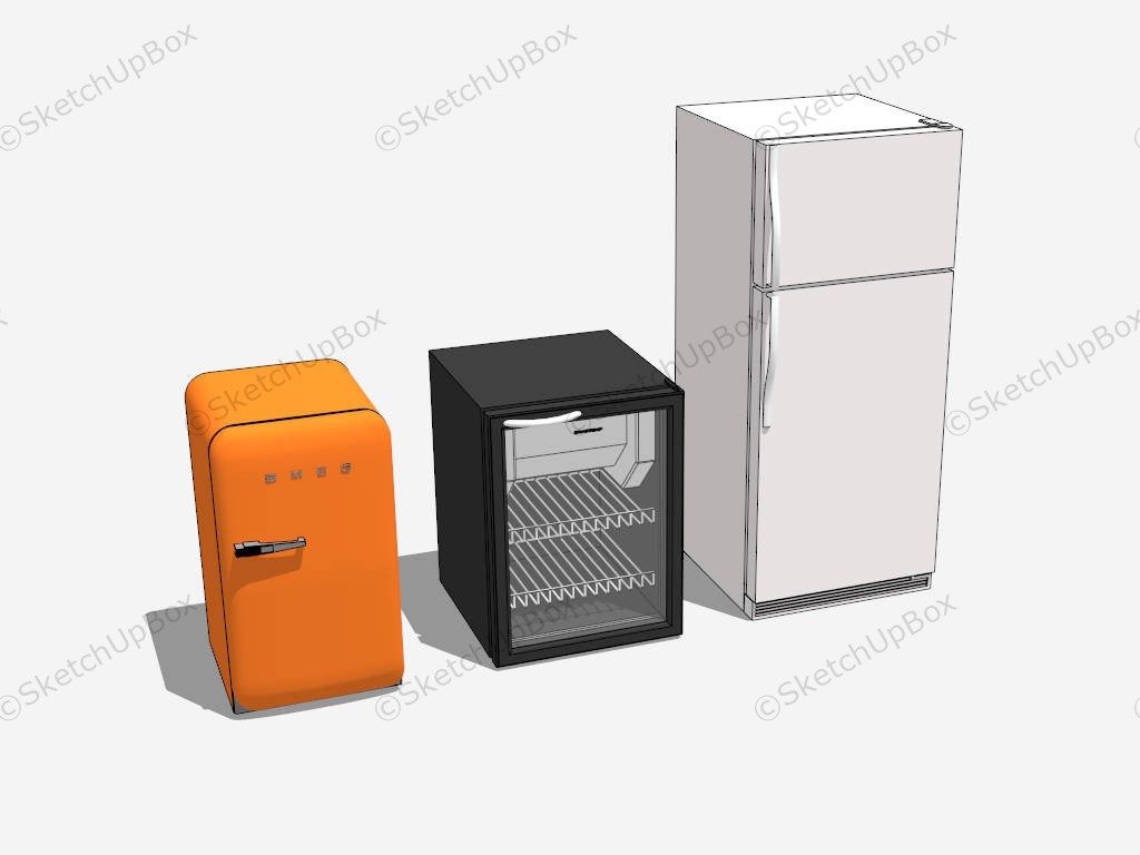 Refrigerator And Freezer Cooler sketchup model preview - SketchupBox