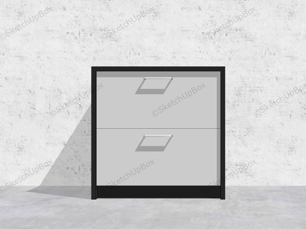 Black And White Nightstand sketchup model preview - SketchupBox