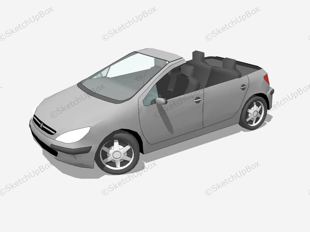 Peugeot 307 CC Convertible sketchup model preview - SketchupBox