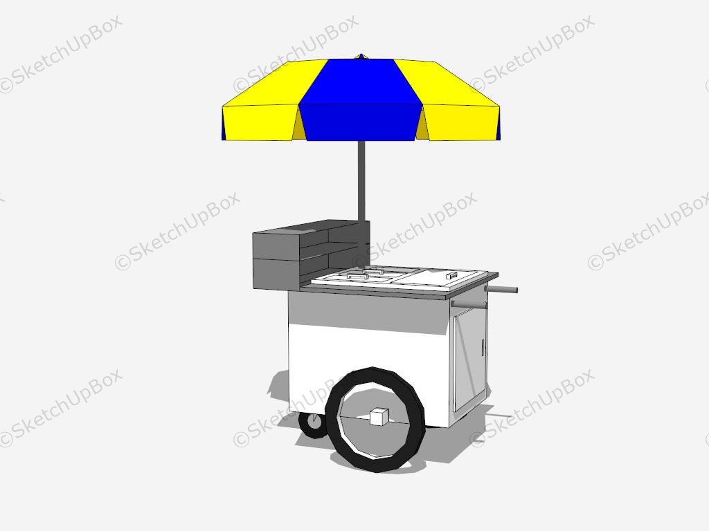 Portable Food Vending Cart sketchup model preview - SketchupBox