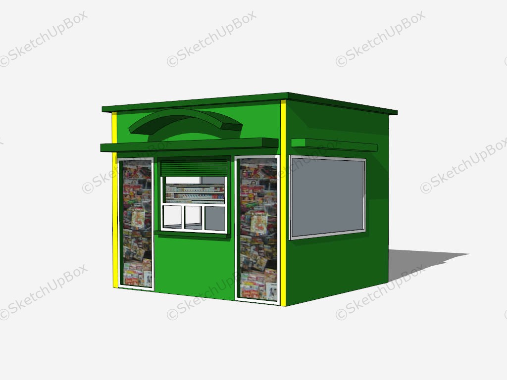 Outdoor Snack Kiosk sketchup model preview - SketchupBox