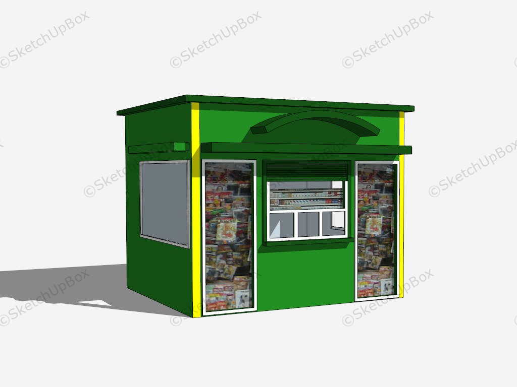 Outdoor Snack Kiosk sketchup model preview - SketchupBox