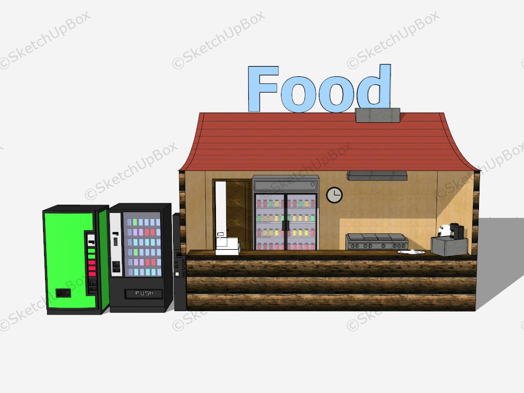 Carnival Food Concession Stand sketchup model preview - SketchupBox