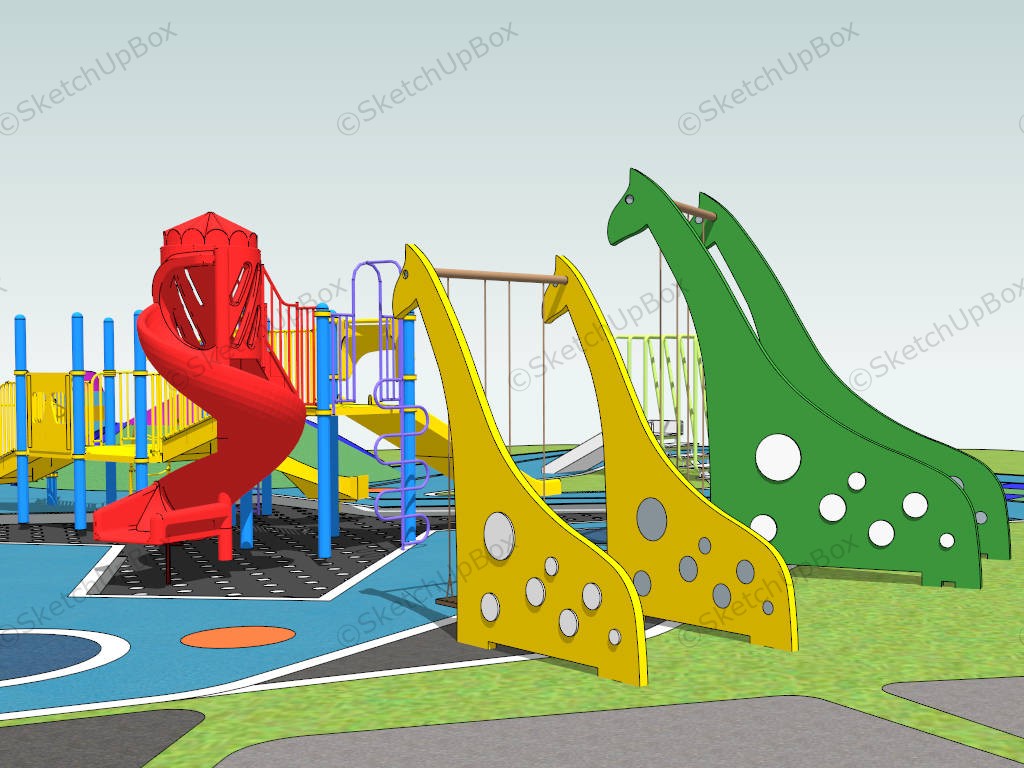 Early Childhood Playground Plan sketchup model preview - SketchupBox