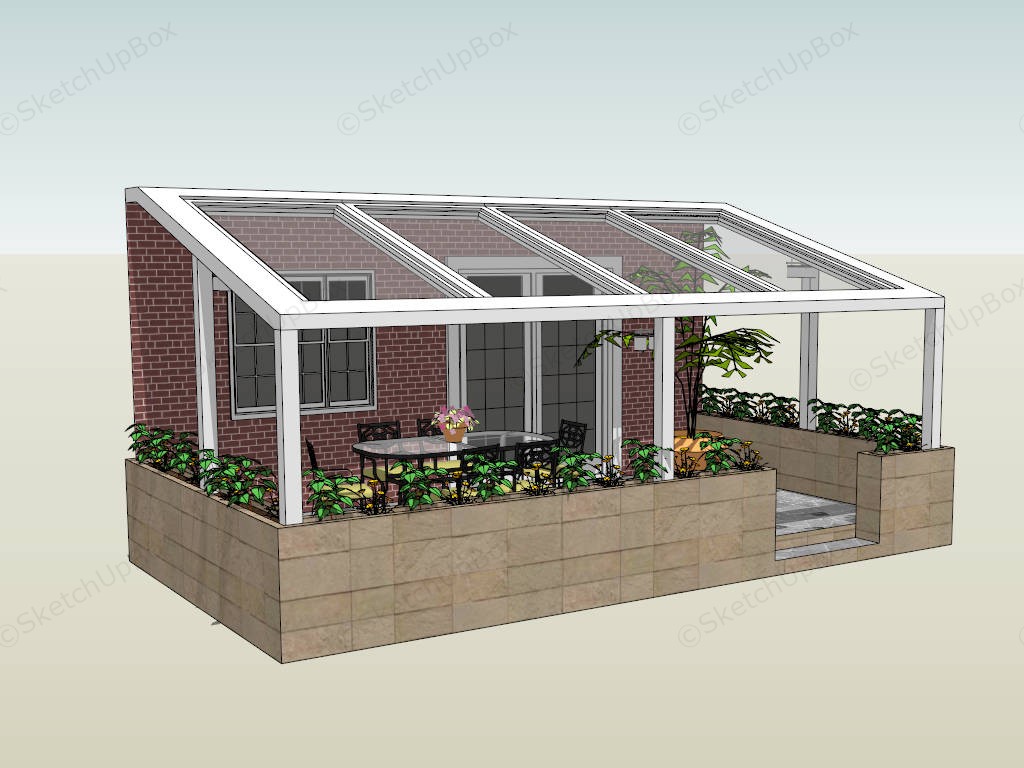 Small Sunroom Design Idea sketchup model preview - SketchupBox