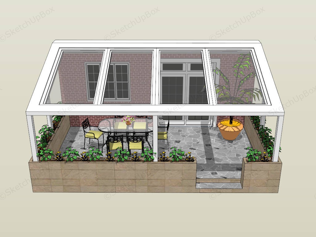 Small Sunroom Design Idea sketchup model preview - SketchupBox