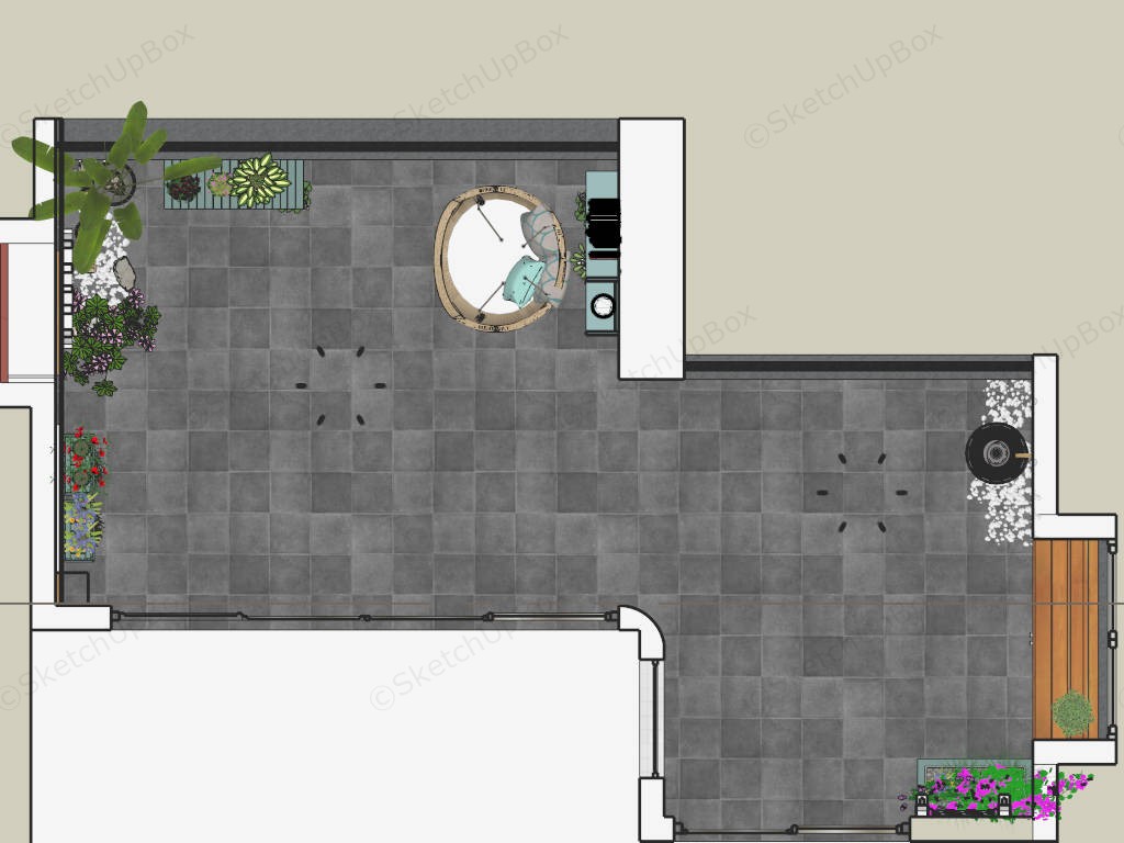 Veranda Decorating Idea sketchup model preview - SketchupBox
