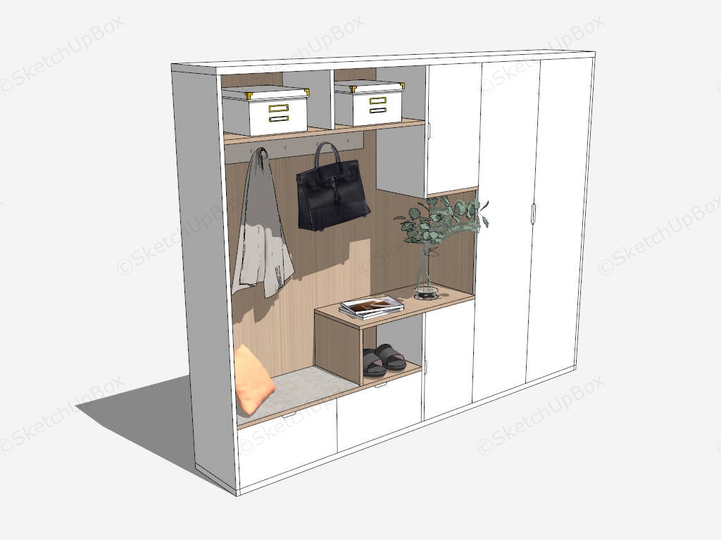 Entryway Closet Idea sketchup model preview - SketchupBox