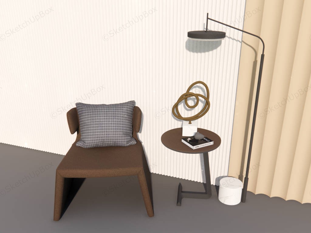 Living Space Accent Chair Idea sketchup model preview - SketchupBox