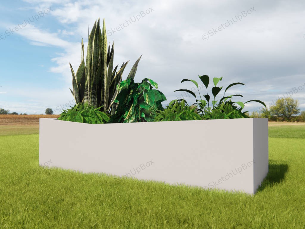 Concrete Planter Idea sketchup model preview - SketchupBox