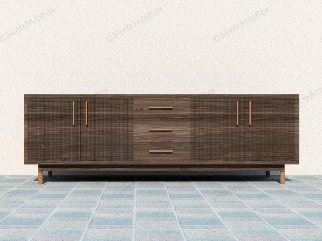 TV Cabinet Modern Design sketchup model preview - SketchupBox