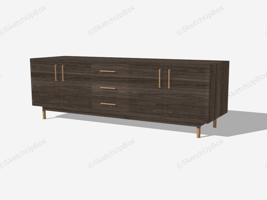 TV Cabinet Modern Design sketchup model preview - SketchupBox