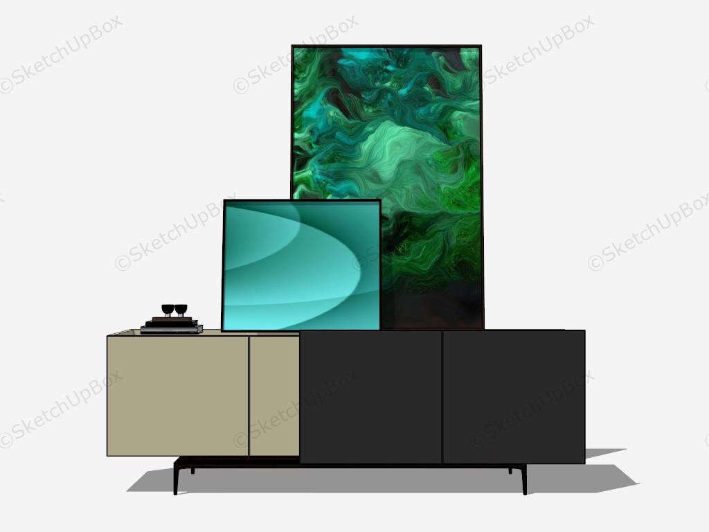 Tv Stand Ideas For Bedroom sketchup model preview - SketchupBox