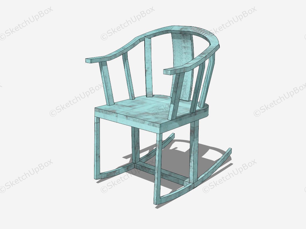 Rocking Chair With Arms sketchup model preview - SketchupBox